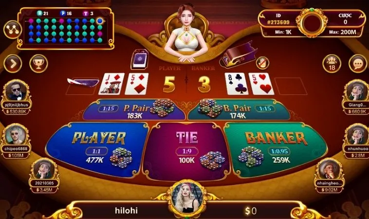 Tìm Hiểu Thế Giới Baccarat Tại TDTC: Trải Nghiệm Đỉnh Cao 2 Giao diện chơi Baccarat tại TDTC