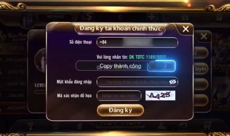 Đăng Ký TDTC: Hướng Dẫn Chi Tiết Cho Người Mới 2 Giao diện Đăng Ký TDTC