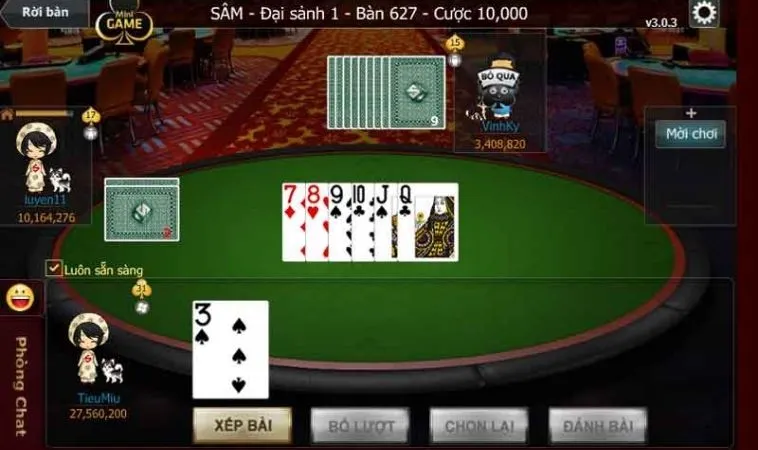 Chiến thuật chơi Sâm Lốc Tại TDTC